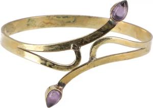 Guru-Shop Armreif Goldene Armspange aus Messing