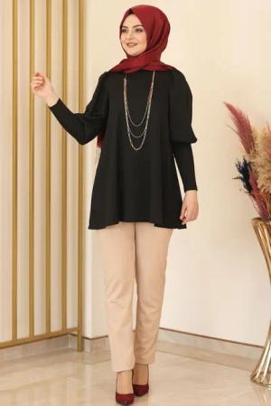 Modavitrini Tunika Damen Tunika Longtunika Hijab