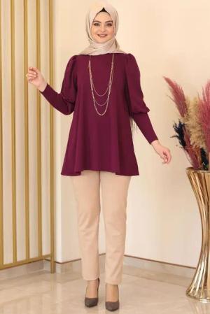 Modavitrini Tunika Damen Tunika Longtunika Hijab