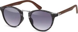 styleBREAKER Sonnenbrille Panto Sonnenbrille Holz Optik