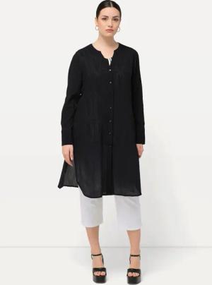 Ulla Popken Longbluse Longbluse Struktur A-Linie