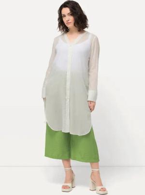 Ulla Popken Longbluse Longbluse Struktur A-Linie