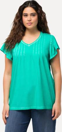Ulla Popken T-Shirt T-Shirt Zierfalten A-Linie