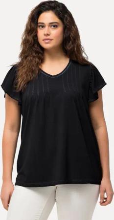 Ulla Popken T-Shirt T-Shirt Zierfalten A-Linie