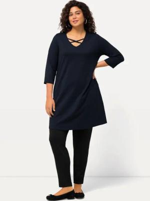 Ulla Popken Longshirt Longshirt Zierbänder A-Linie