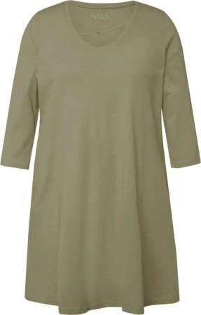 Ulla Popken Longshirt Longshirt Zierbänder A-Linie