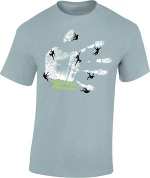Baddery Print-Shirt Kletter Shirt: "Bouldern Adrenalin"