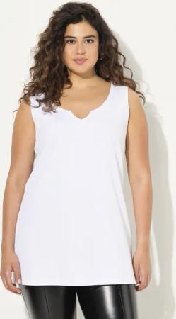 Ulla Popken Longtop Top Rippjersey offenkantig