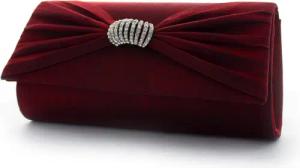 White Lady Clutch Sara Satin -