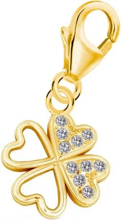 Goldene Hufeisen Charm-Einhänger Charm Anhänger Kleeblatt