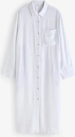 Next Midikleid Midi-Hemdkleid mit Leinen, Kurzgröße