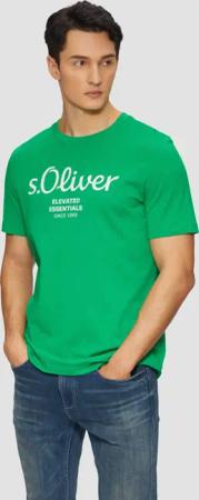 s.Oliver Kurzarmshirt T-Shirt mit Logo-Print Artwork