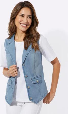 Sieh an! Jerseyweste Jeansweste