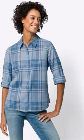 Sieh an! Klassische Bluse Karobluse