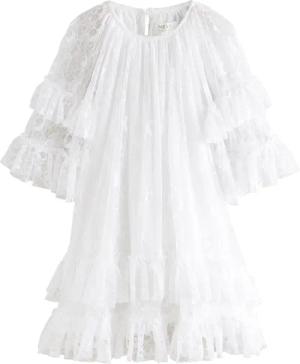 Next Jerseykleid Gestuftes Kleid mit Spitze