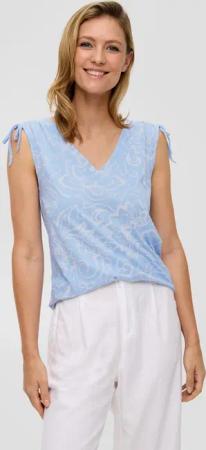 s.Oliver T-Shirt Ärmelloses Shirt mit Bindedetail