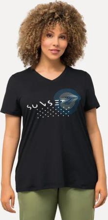 Ulla Popken T-Shirt Funktionsshirt schnelltrocknend V-Ausschnitt
