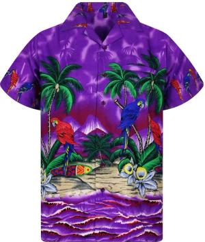 King Kameha Hawaiihemd Parrot Funky Hawaii-Hemd