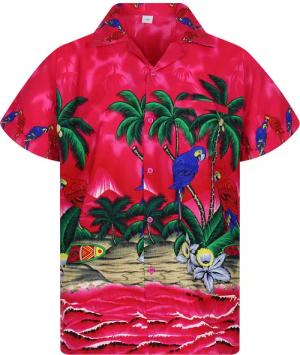 King Kameha Hawaiihemd Parrot Funky Hawaii-Hemd