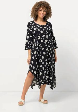 Ulla Popken Jerseykleid Kleid Leinenmix A-Linie