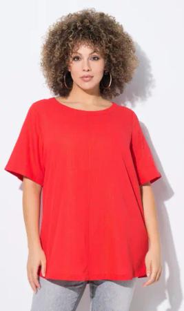 Ulla Popken Longbluse Bluse Leinenmix A-Linie