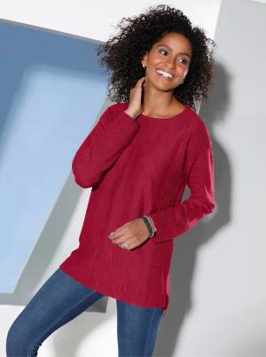 Sieh an! Strickpullover Rundhalspullover