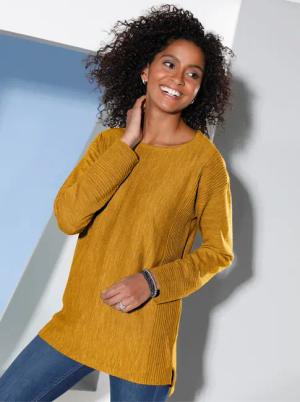 Sieh an! Strickpullover Rundhalspullover