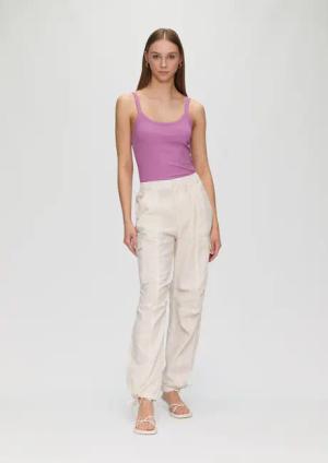 QS Stoffhose Hose aus Leinenmix mit