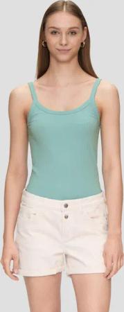 QS Shirttop Ärmelloses Top mit Rippstruktur