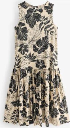 Next Jerseykleid Ärmelloses Struktur-Maxikleid mit tiefer