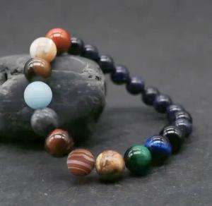 Stelby Armband Universum Armband Naturstein Perlen