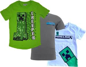 Minecraft Print-Shirt 3x Minecraft Kinder T-Shirts