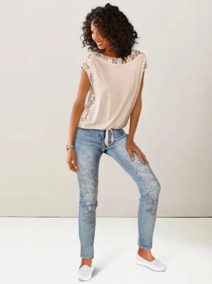 heine T-Shirt Spitzen-Shirt