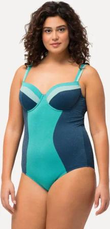 Ulla Popken Badeanzug Badeanzug Glitter Softcups