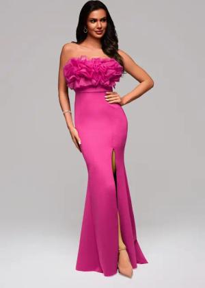 OMBRE Abendkleid Elegantes Abendkleid mit voluminösem