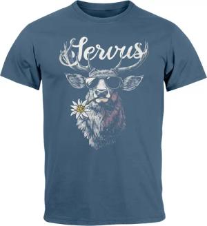 Neverless Print-Shirt Herren T-Shirt Hirsch Tracht