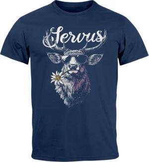 Neverless Print-Shirt Herren T-Shirt Hirsch Tracht