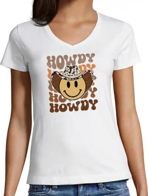 MyDesign24 T-Shirt Damen Smiley Print Shirt