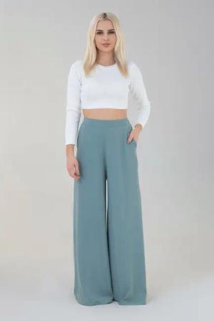 fashionshowcase Palazzohose Damen High Waist Sommerhose