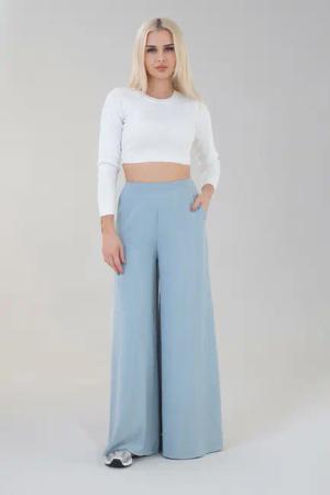 fashionshowcase Palazzohose Damen High Waist Sommerhose