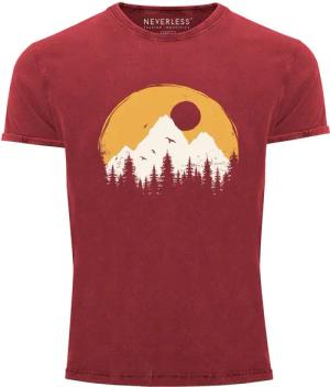 Neverless Print-Shirt Herren Vintage Shirt Print