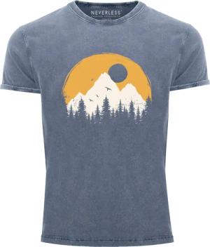 Neverless Print-Shirt Herren Vintage Shirt Print