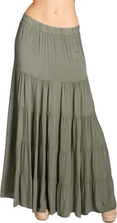Caspar Faltenrock RO020 langer eleganter Damen