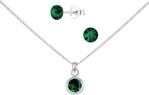 ALEXANDER YORK Schmuckset SOLITÄR emerald in