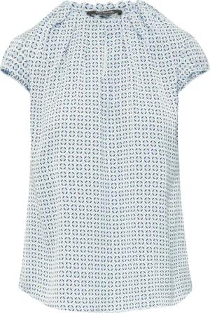Comma Langarmbluse Satinbluse mit Raffung -