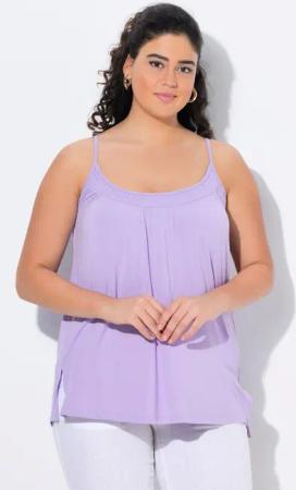 Ulla Popken Longtop Top gesmokter Ausschnitt