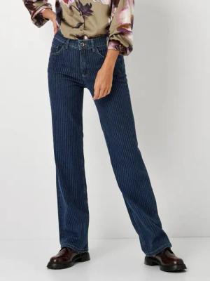 TONI 5-Pocket-Jeans Liv mit silbernen Nadelstreifen