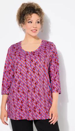 Ulla Popken Longshirt Shirt bedruckt A-Linie