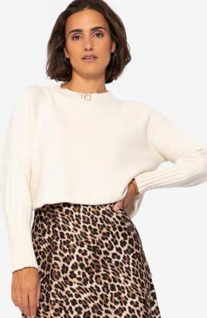 SASSYCLASSY Strickpullover Oversize Strickpullover Damen kurz