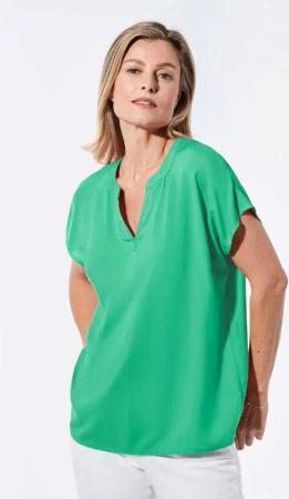 GOLDNER Schlupfbluse Kurzgröße: Bluse mit Tunika
